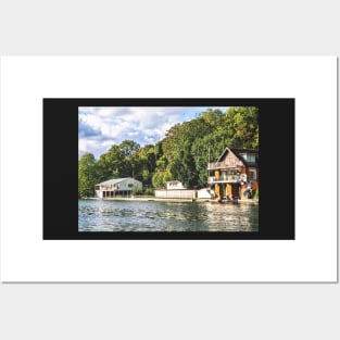 Boathouses on the Thames at Caversham Posters and Art